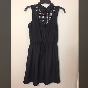 Material Girl collared black dress